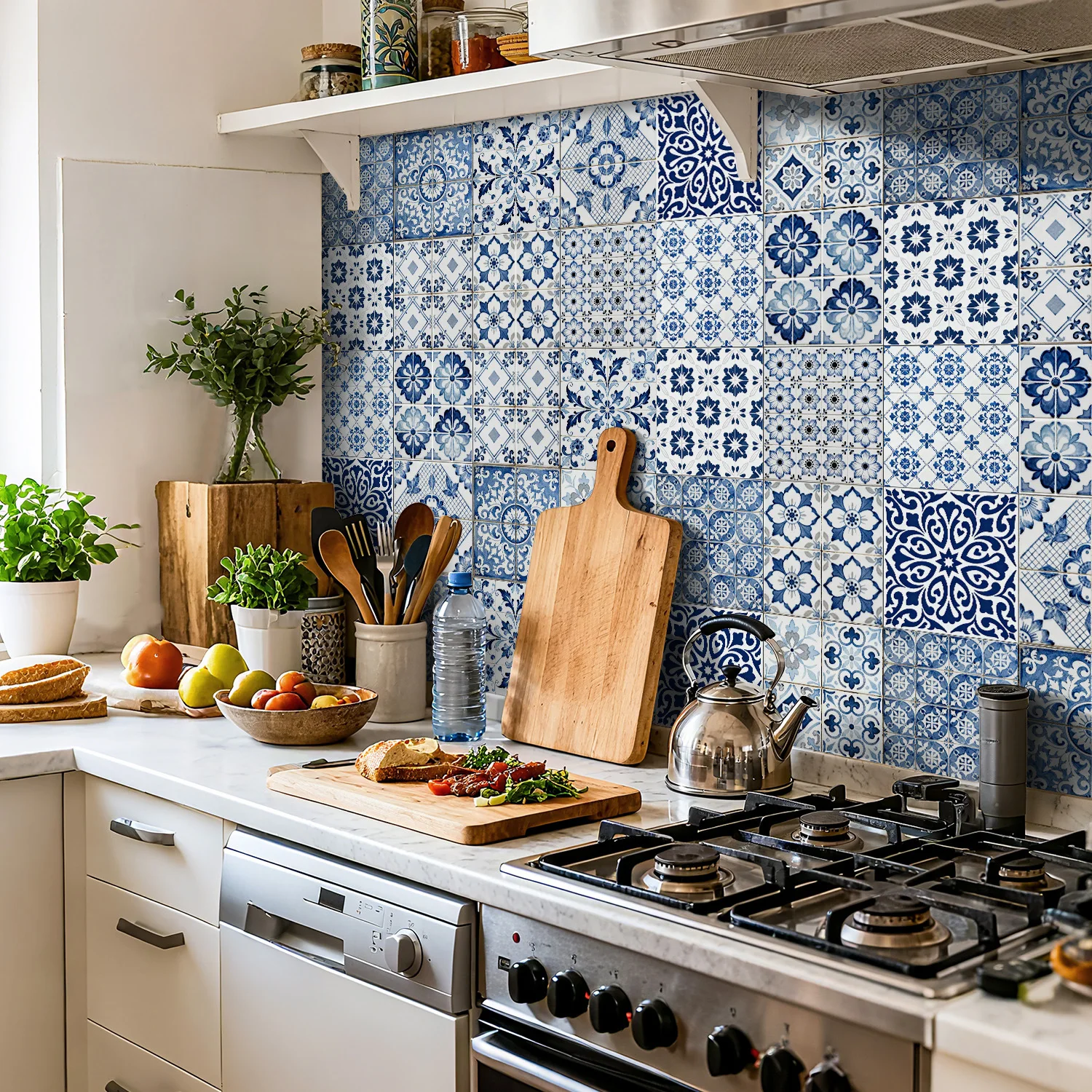 Tile 3D Waterproof Cabinet Wal - Kitchen Baking Cabinet reseña y precio
