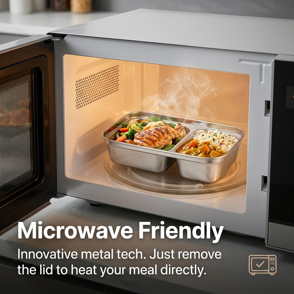 Microwave Safe 304 Stainless S - Kitchen Baking Tray Storage reseña y precio