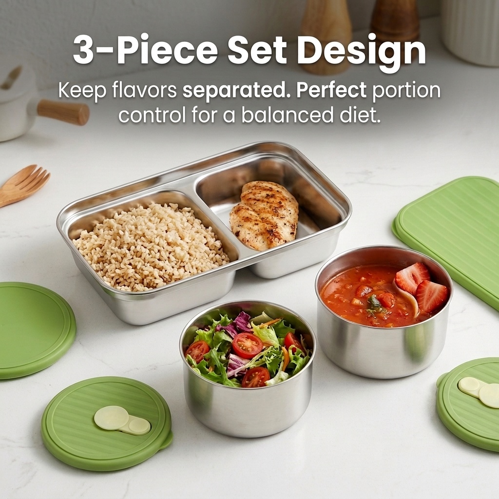 Microwave Safe 304 Stainless S - Kitchen Baking Tray Storage reseña y precio
