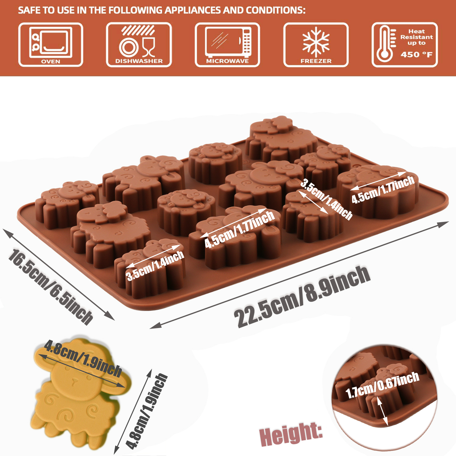 1Pack Silicone Eid Lamb Candy  - Kitchen Baking Molds reseña y precio
