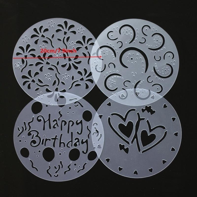 4Pieces/lot Cake Stencils Latt - Kitchen Baking Gadgets reseña y precio