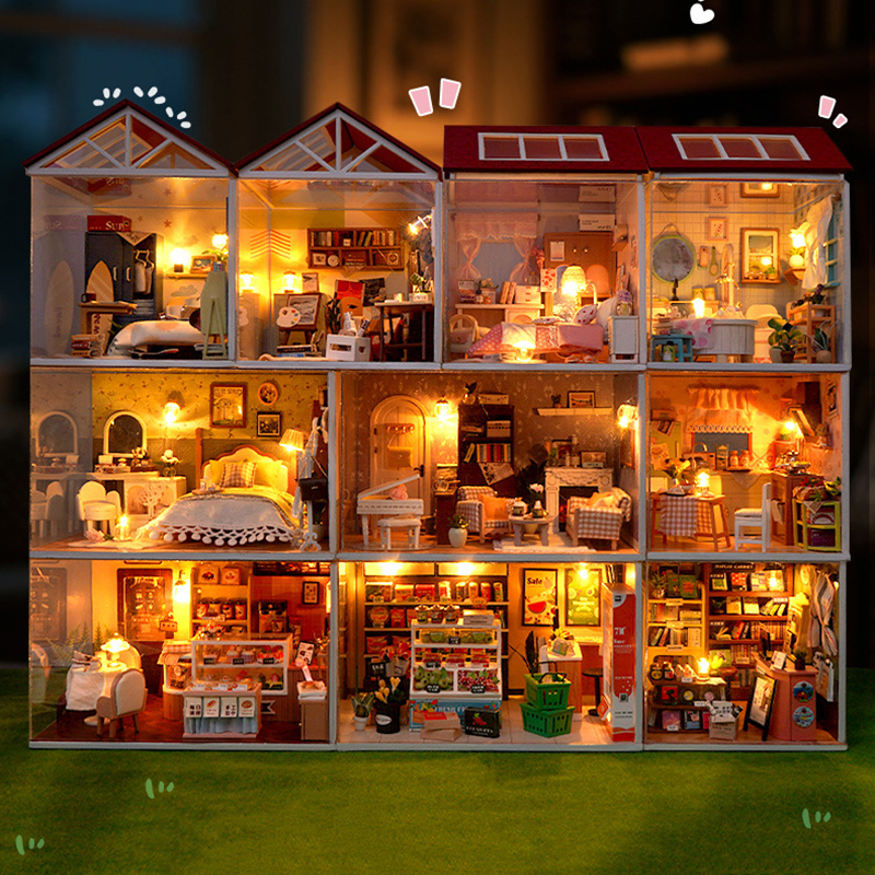 DIY Wooden Dollhouse Mini Bedr - Kitchen Q reseña y precio