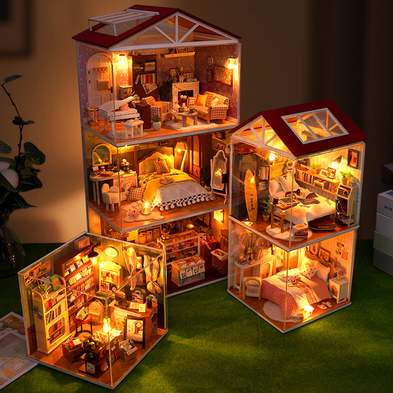 DIY Wooden Dollhouse Mini Bedr - Kitchen Q reseña y precio