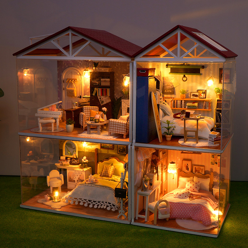DIY Wooden Dollhouse Mini Bedr - Kitchen Q reseña y precio