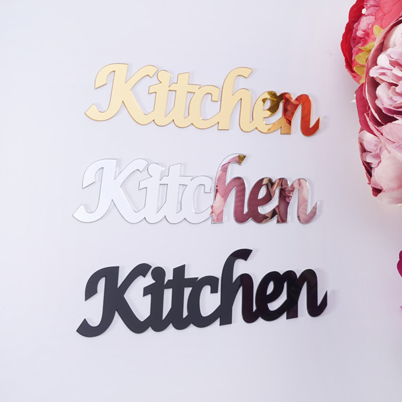 Kitchen Script Acrylic Mirror  - Kitchen Baking Cabinet reseña y precio
