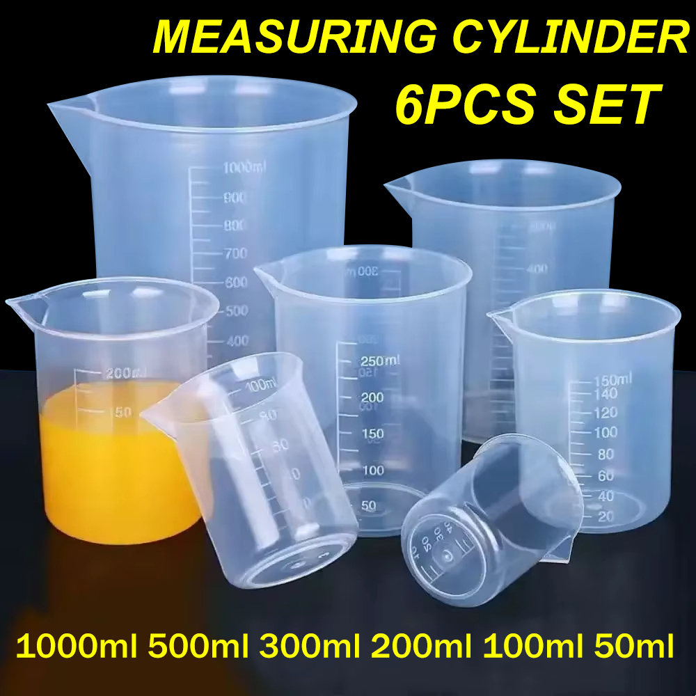 6Pc Transparent Measuring Cups - Kitchen Quiz reseña y precio
