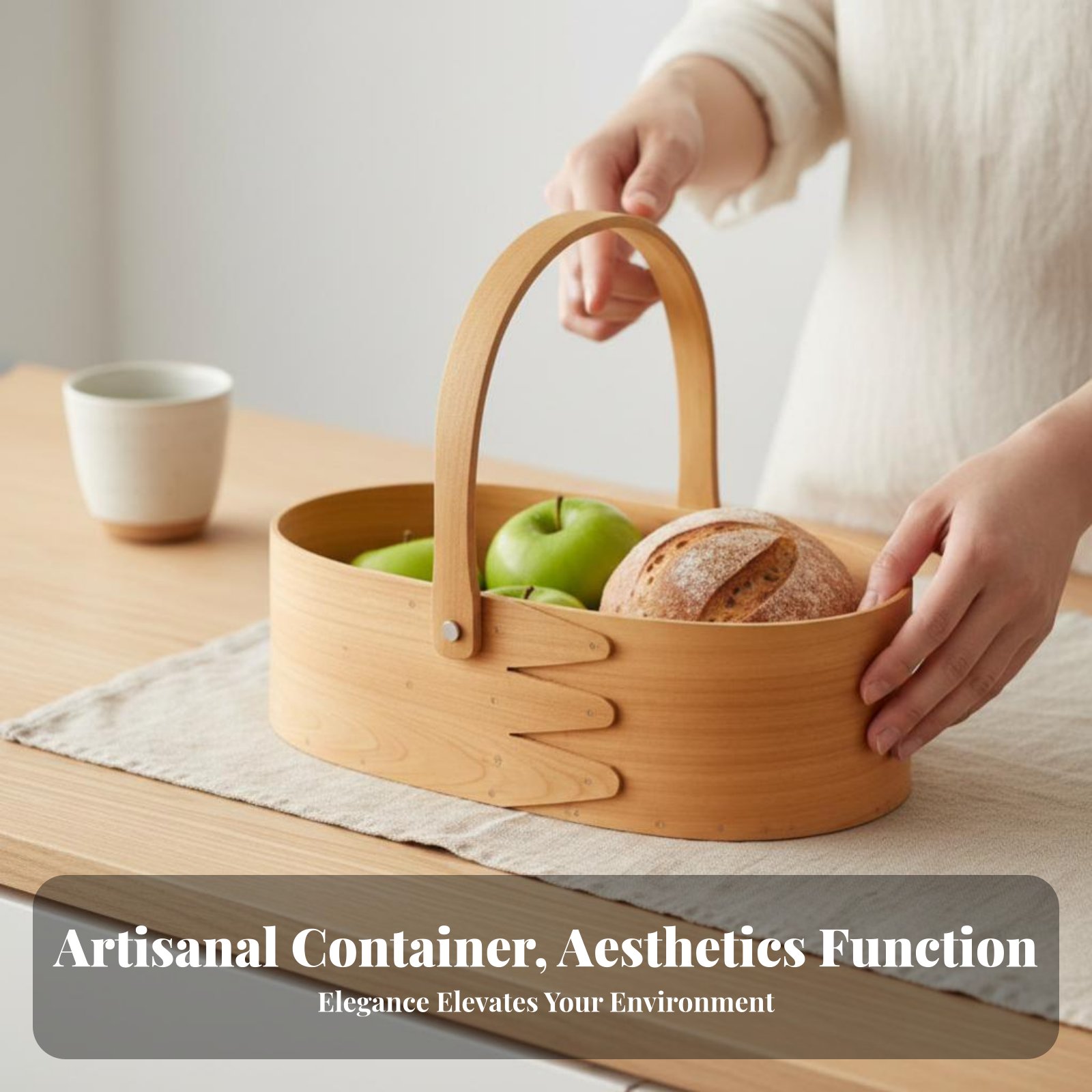 Handled Wood Chip Container Ja - Kitchen Baking Molds reseña y precio